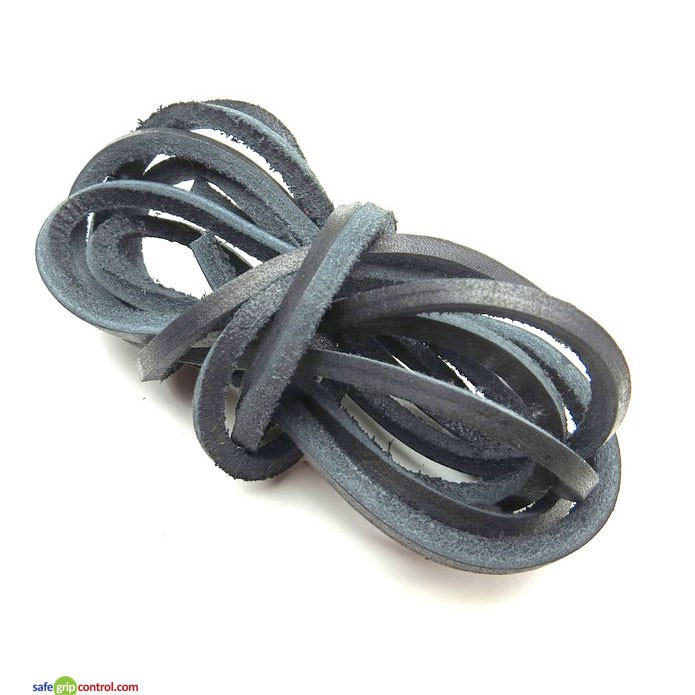 Light Gray Leather Boat Shoe Laces 