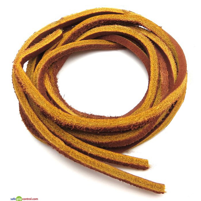 Brown Leather Boat Shoe Laces 120cm (47in)