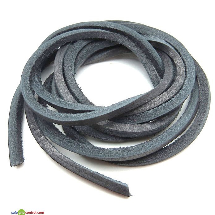 Light Gray Leather Boat Shoe Laces 